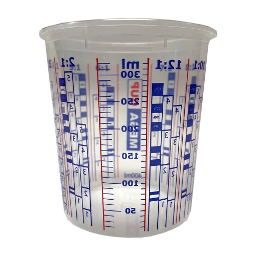 Mega Cup 400ml Clear Plastic Mixing Cup (Calibrated to 340ml)