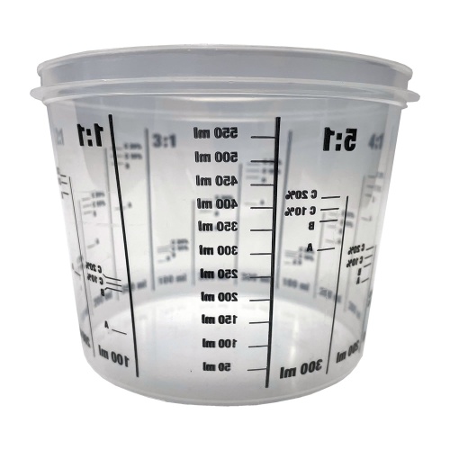 Mono Cup 750ml Clear Plastic Mixing Cup (Calibrated to 550ml)