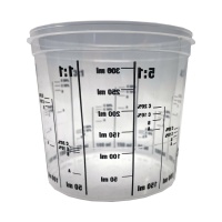 Mono Cup 385ml Clear Plastic Mixing Cup (Calibrated to 300ml)